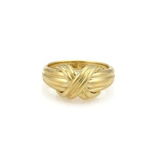 Vintage Tiffany & Co 18k Gold  X Knot 1990 Ring
